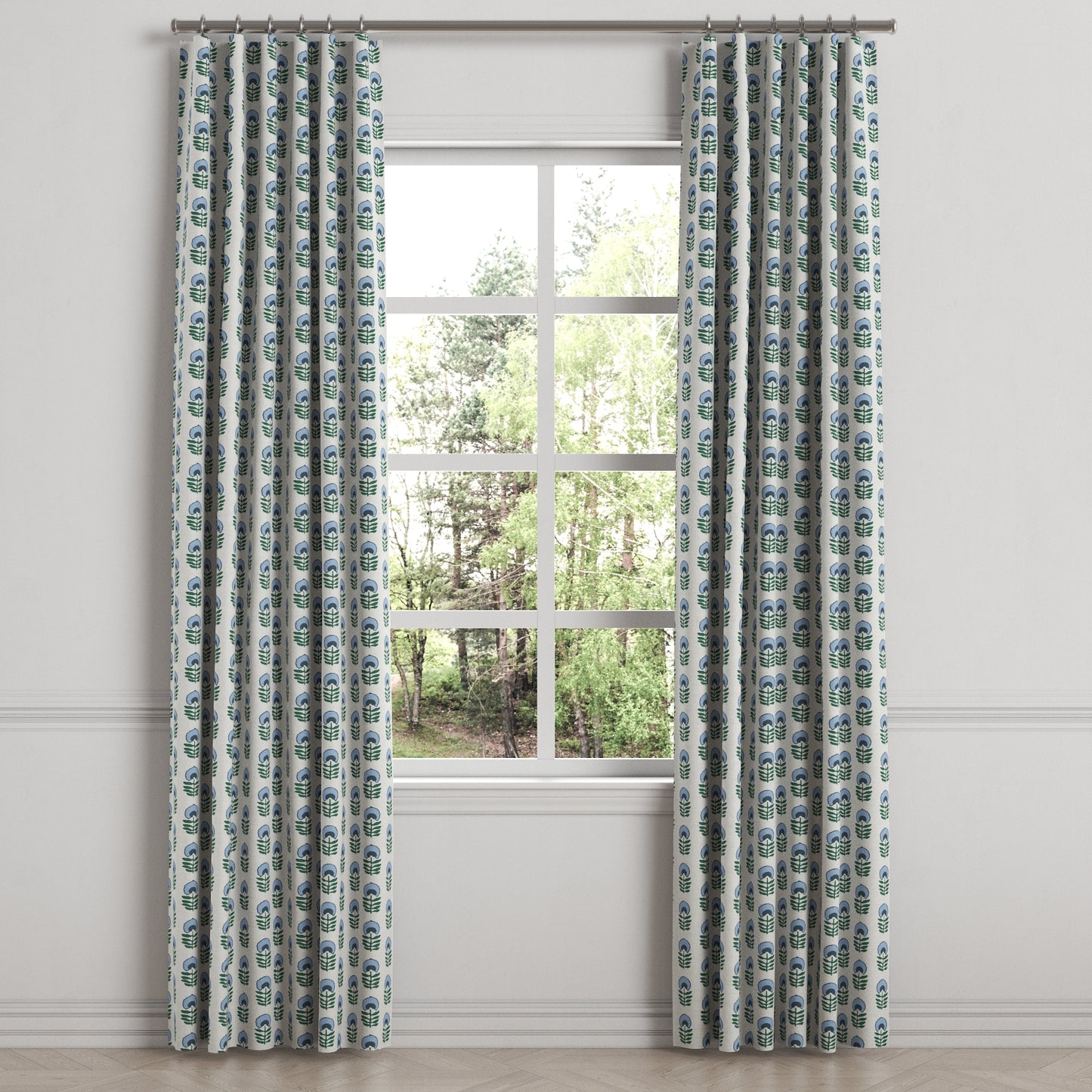 Convertible Drapery in Mini Florals - Forest