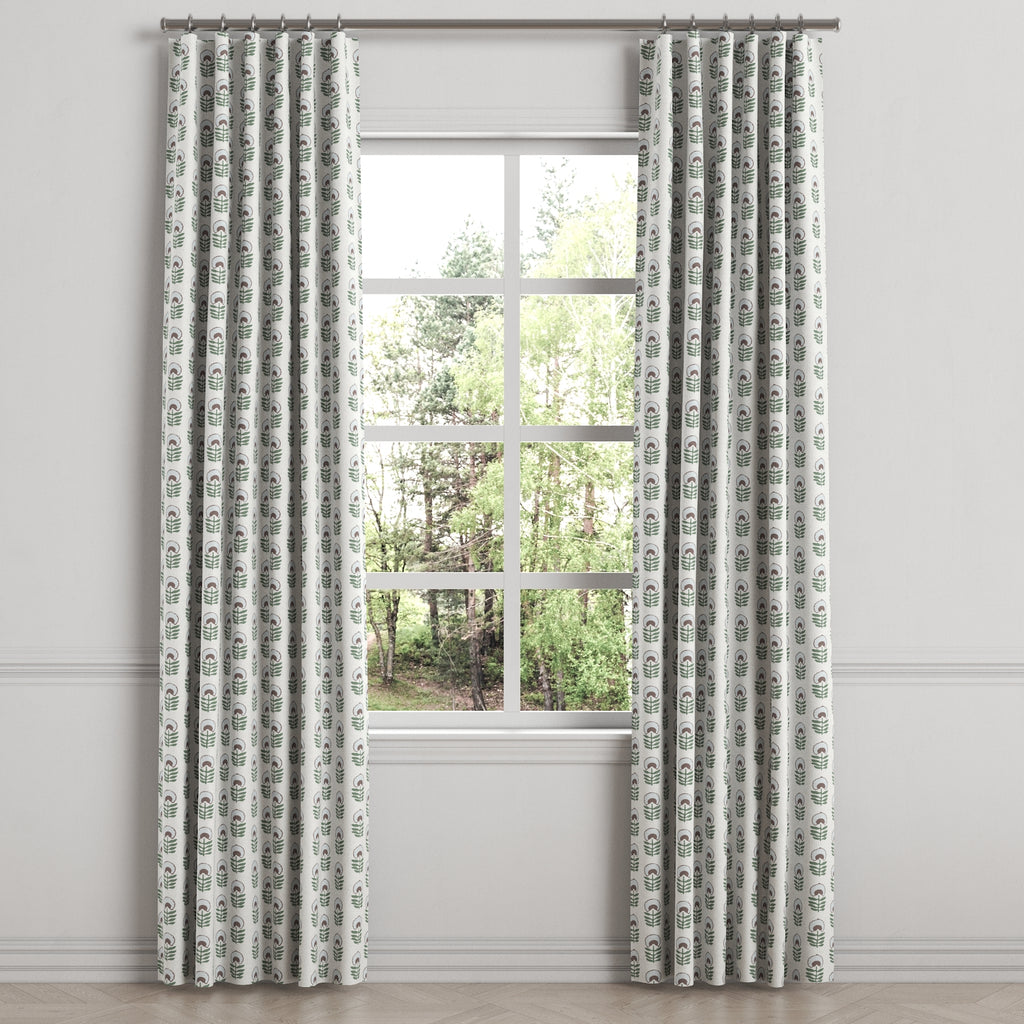 Convertible Drapery in Mini Florals - Sky Garden