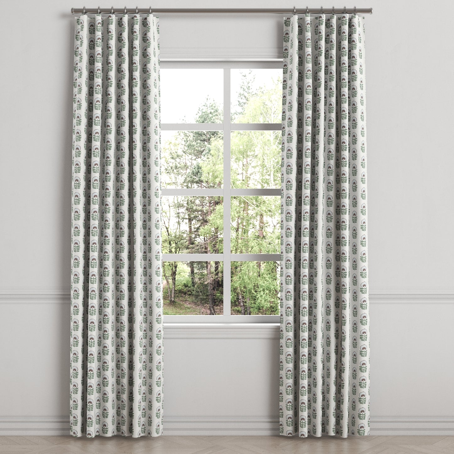 Convertible Drapery in Mini Florals - Sky Garden