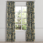 Convertible Drapery in Tropical Toile - Lagoon