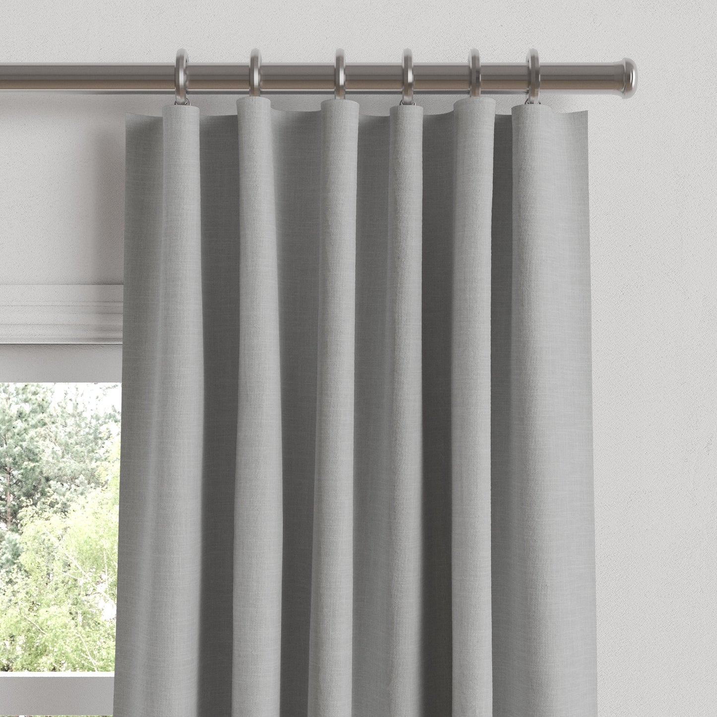 Convertible Drapery in Classic Linen - Gray