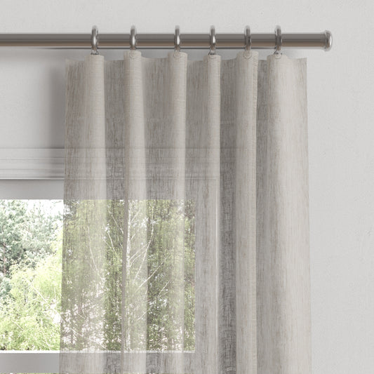 Convertible Drapery in Linen Sheer - Limestone Gray
