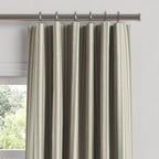 Convertible Drapery in Little White Line - Seaglass
