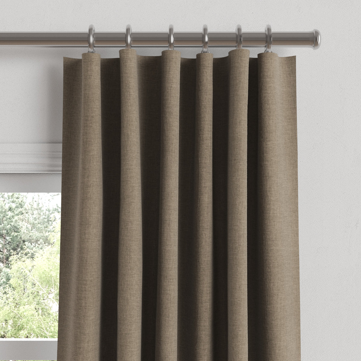 Convertible Drapery in Lush Linen - Mink