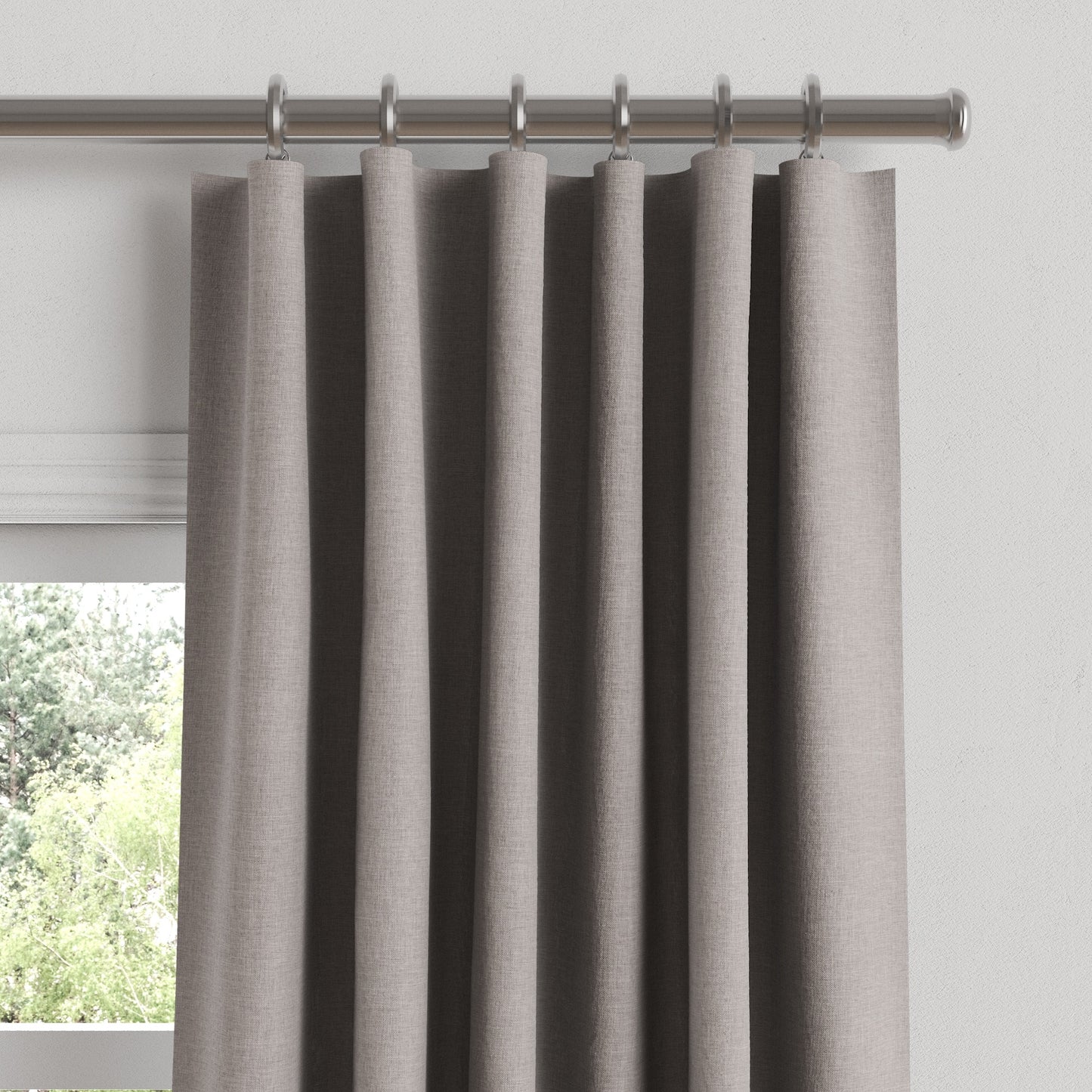 Convertible Drapery in Lush Linen - Smokey Quartz