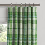 Convertible Drapery in Summer Plaid - Green Apple