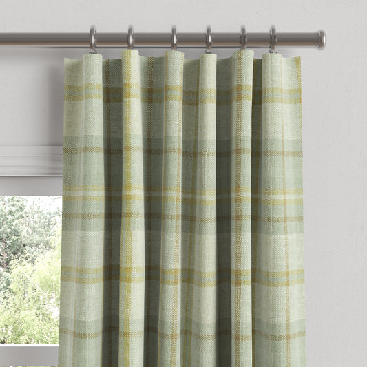 Convertible Drapery in Summer Plaid - Stone