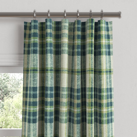 Convertible Drapery in Summer Plaid - Twilight
