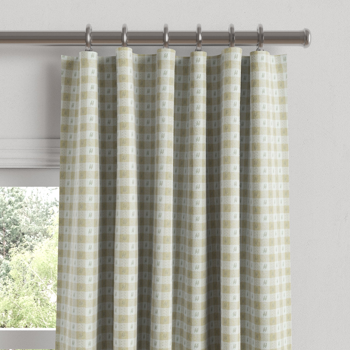 Convertible Drapery in Luxe Gingham - Wheat
