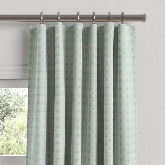 Convertible Drapery in Luxe Gingham - Spa
