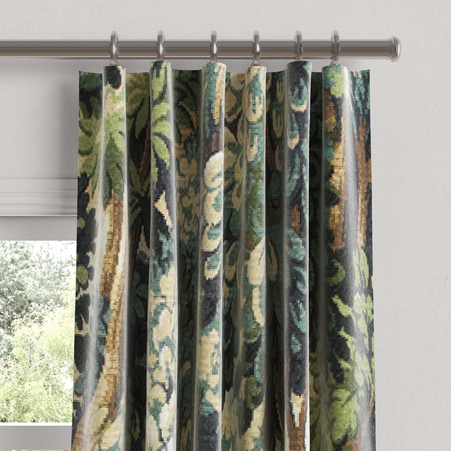 Convertible Drapery in Enchanted Forest - Peridot