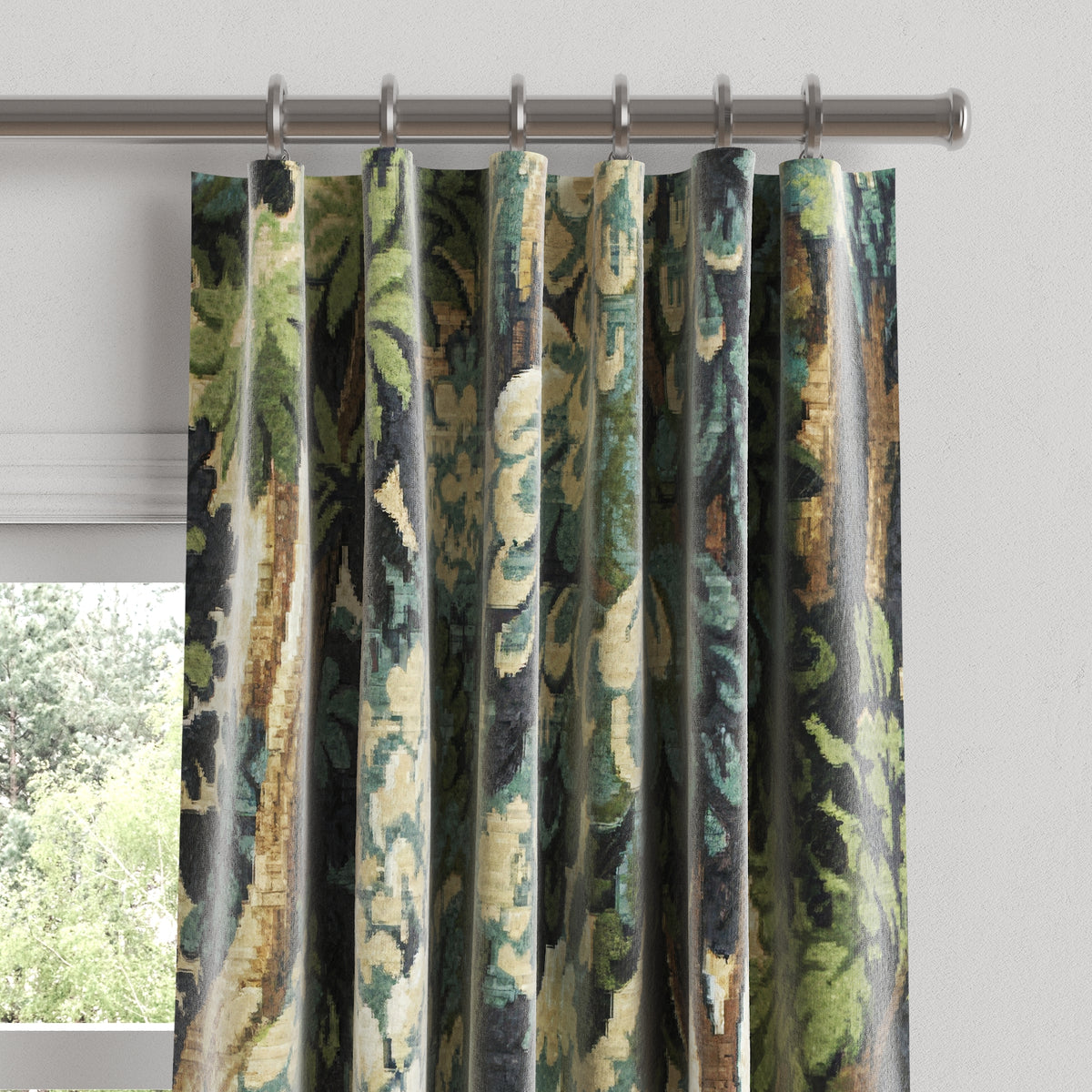 Convertible Drapery in Enchanted Forest - Peridot