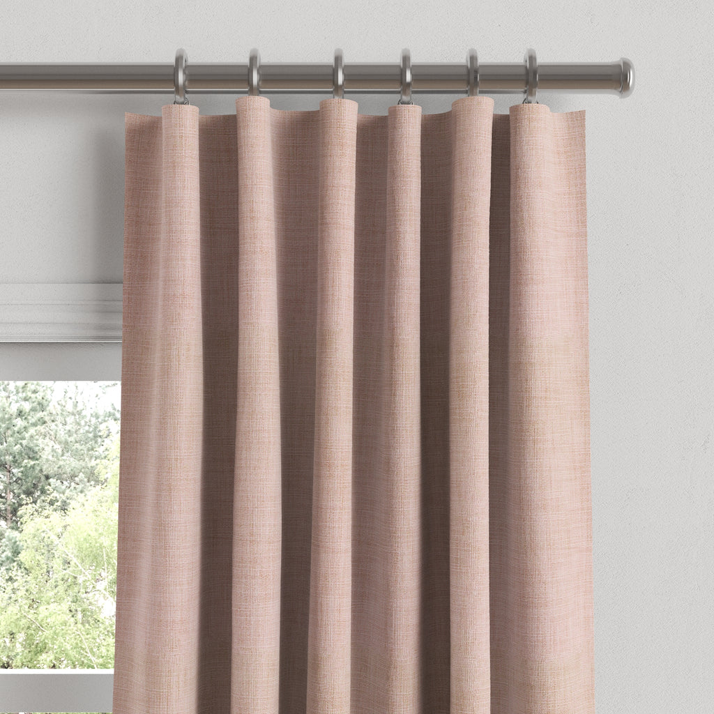 Convertible Drapery in Woven Cotton - Pink