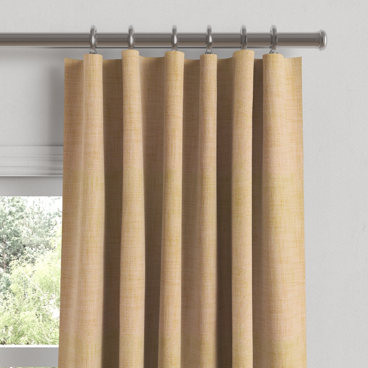Convertible Drapery in Woven Cotton - Melon