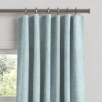 Convertible Drapery in Woven Cotton - Sky Blue