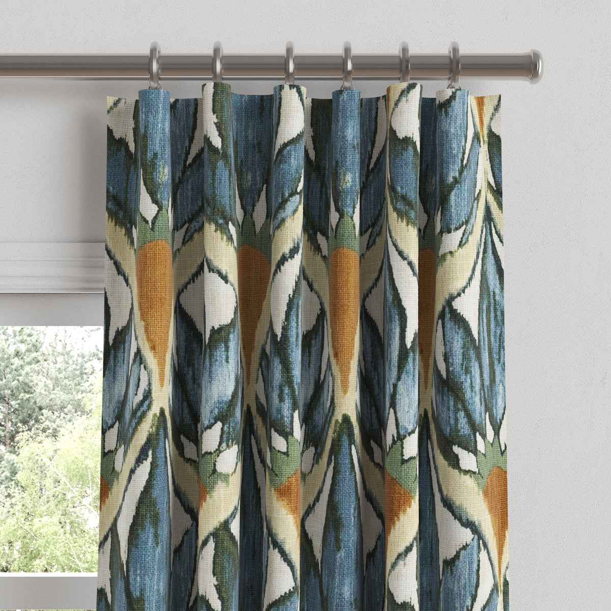 Convertible Drapery in Petal Press - Aquamarine