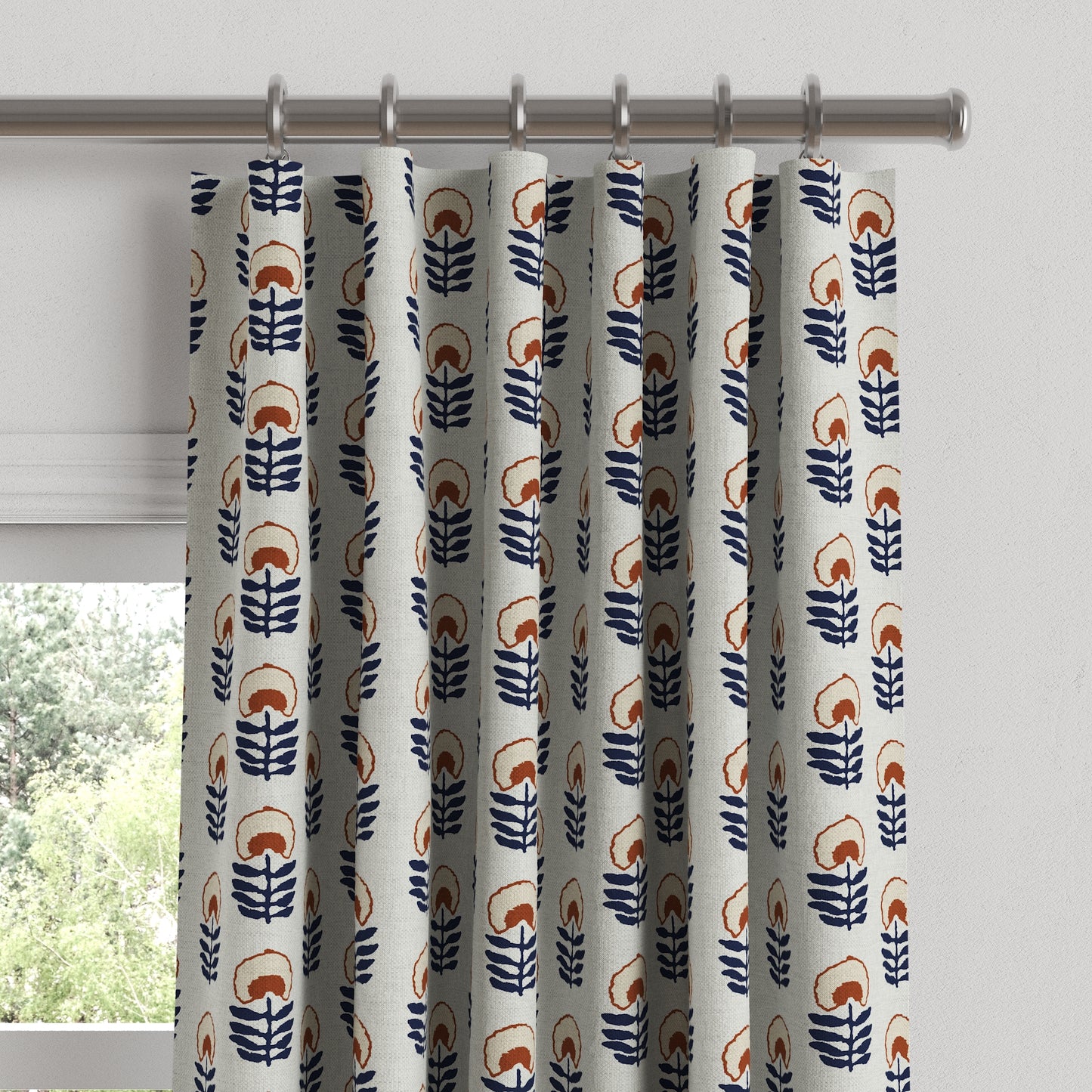 Convertible Drapery in Mini Florals - Pottery