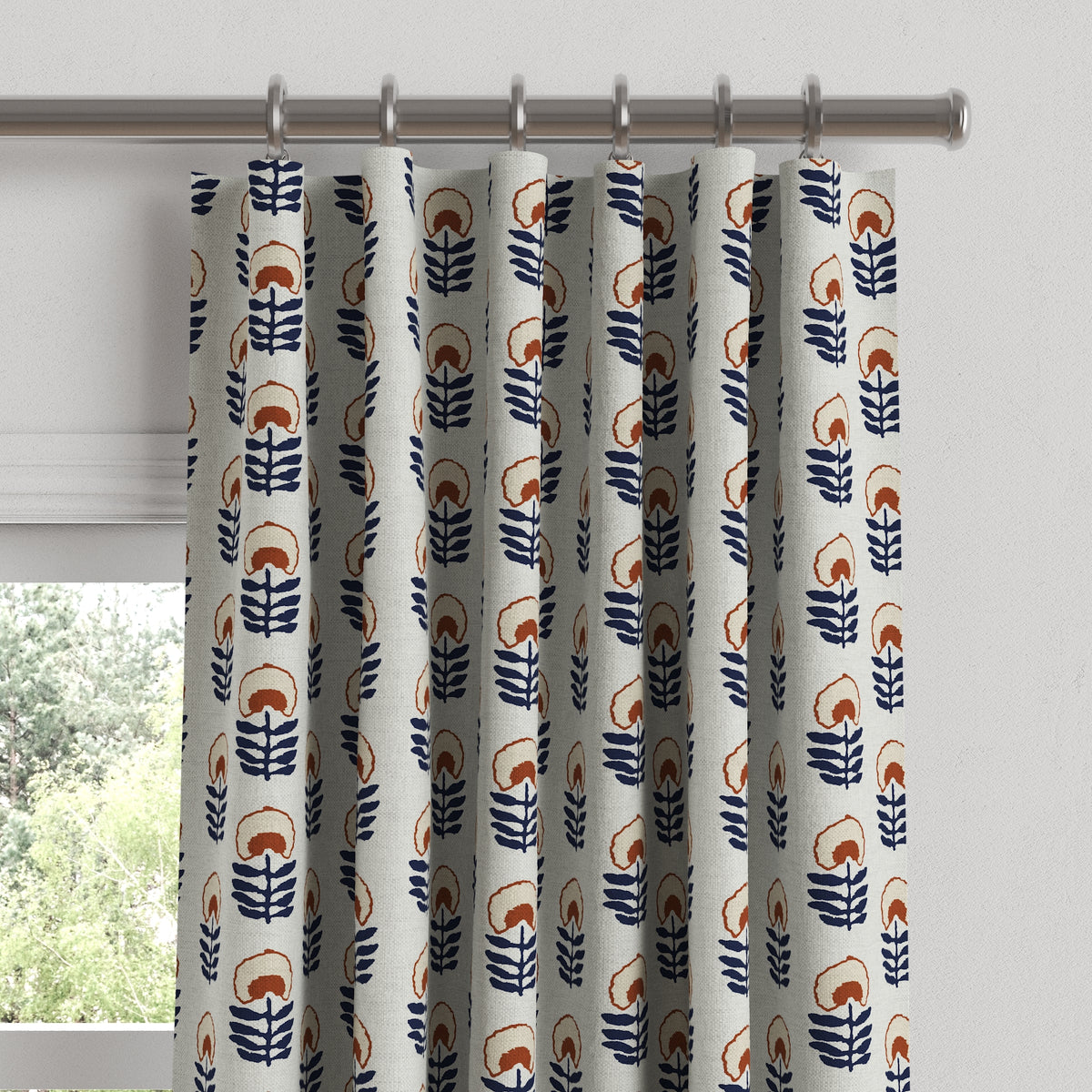 Convertible Drapery in Mini Florals - Pottery