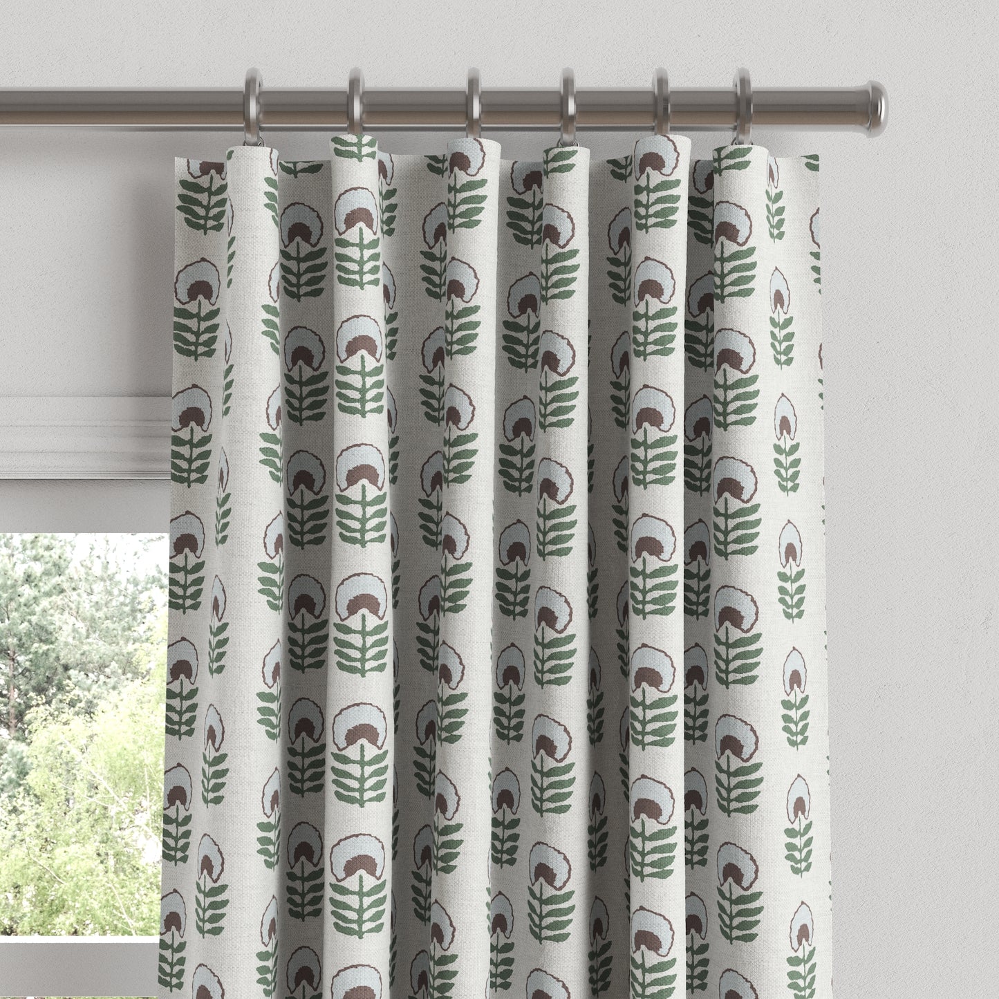Convertible Drapery in Mini Florals - Sky Garden