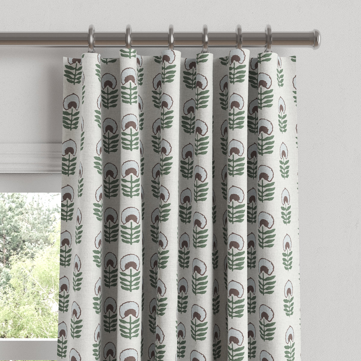 Convertible Drapery in Mini Florals - Sky Garden