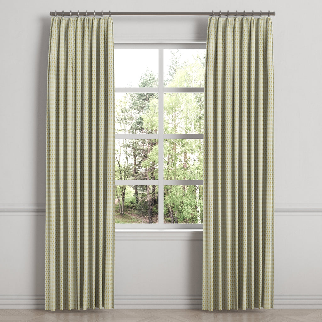 Euro Pleat Drapery in Luxe Gingham - Butter