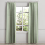 Euro Pleat Drapery in Luxe Gingham - Celery