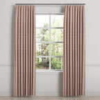 Euro Pleat Drapery in Luxe Gingham - Red