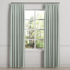 Euro Pleat Drapery in Luxe Gingham - Spa