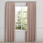 Euro Pleat Drapery in Woven Cotton - Pink