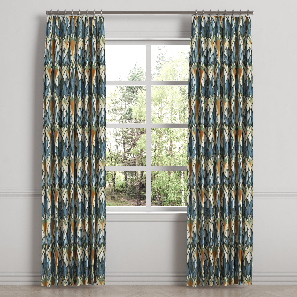Euro Pleat Drapery in Petal Press - Aquamarine