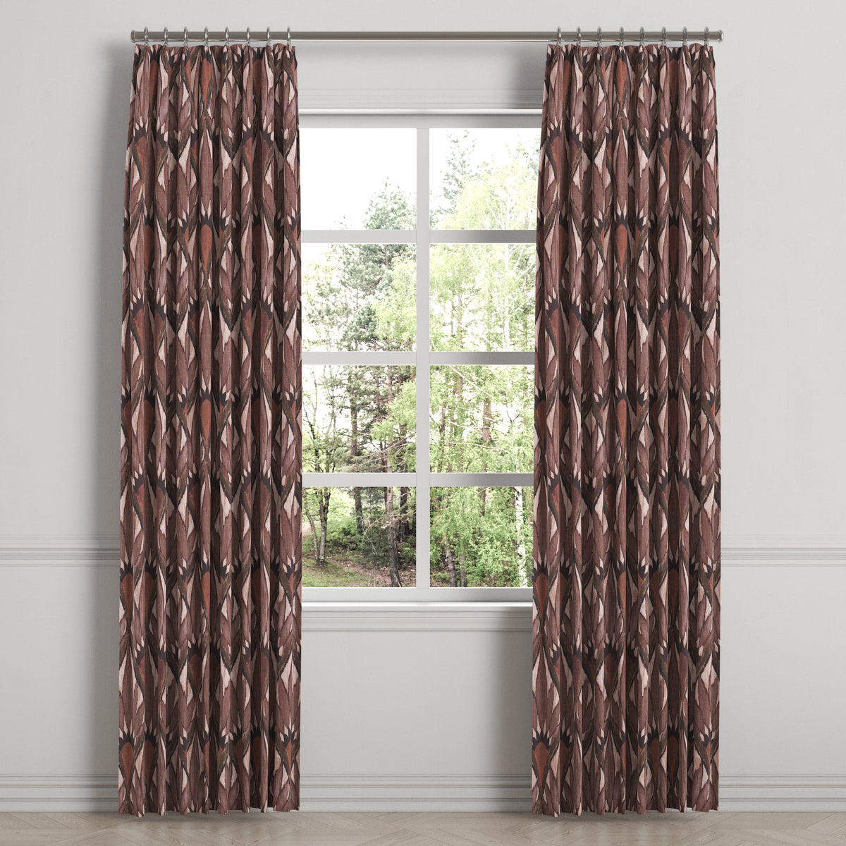 Euro Pleat Drapery in Petal Press - Berry