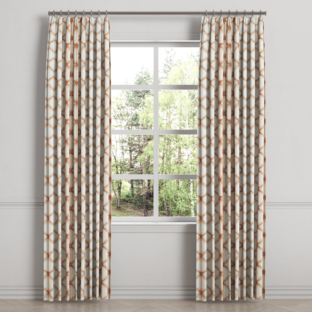 Euro Pleat Drapery in Point Taken - Coral