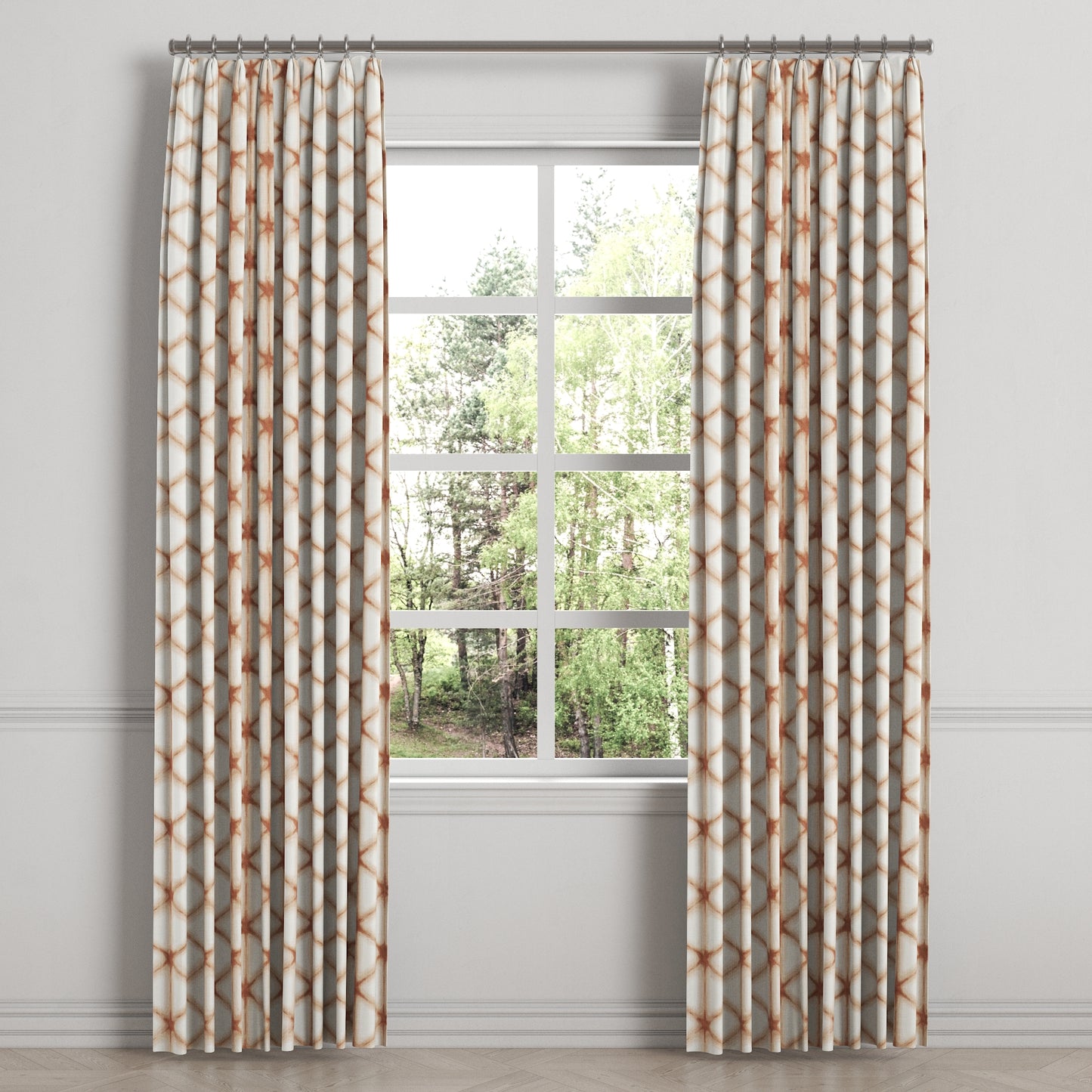 Euro Pleat Drapery in Point Taken - Coral