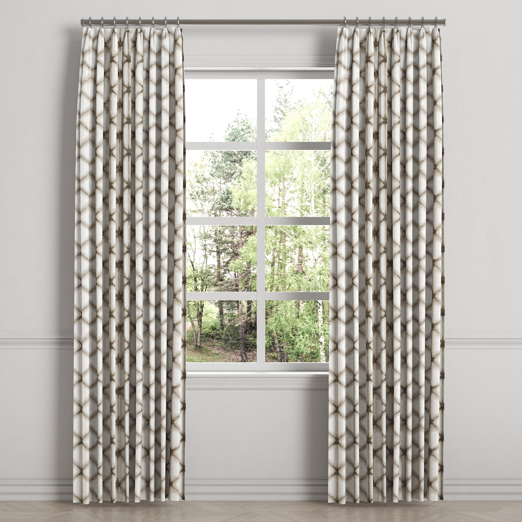 Euro Pleat Drapery in Point Taken - Wood
