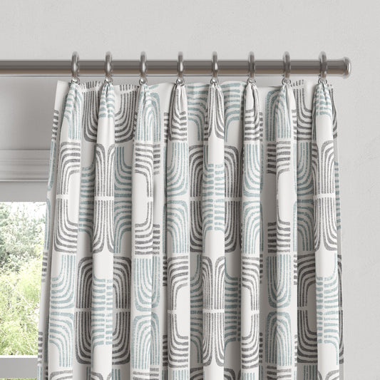 Euro Pleat Drapery in Groovy - Mint