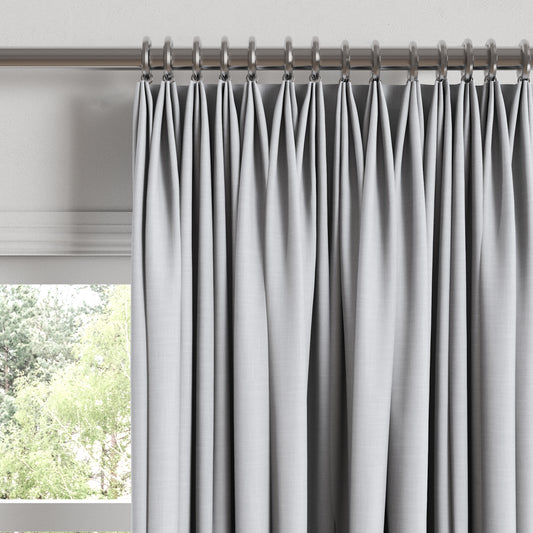 Euro Pleat Drapery in Classic Linen - Bermuda