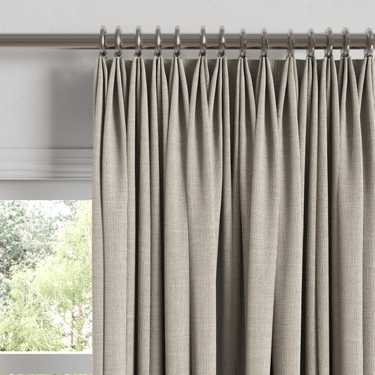 Euro Pleat Drapery in Classic Linen - Heathered Flax