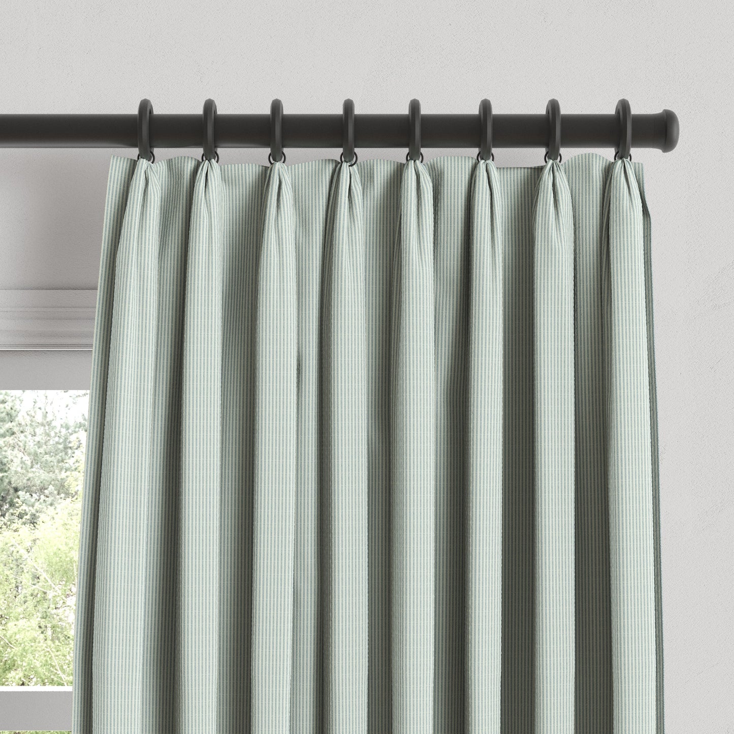Euro Pleat Drapery in Baldwin - Liberty Blue