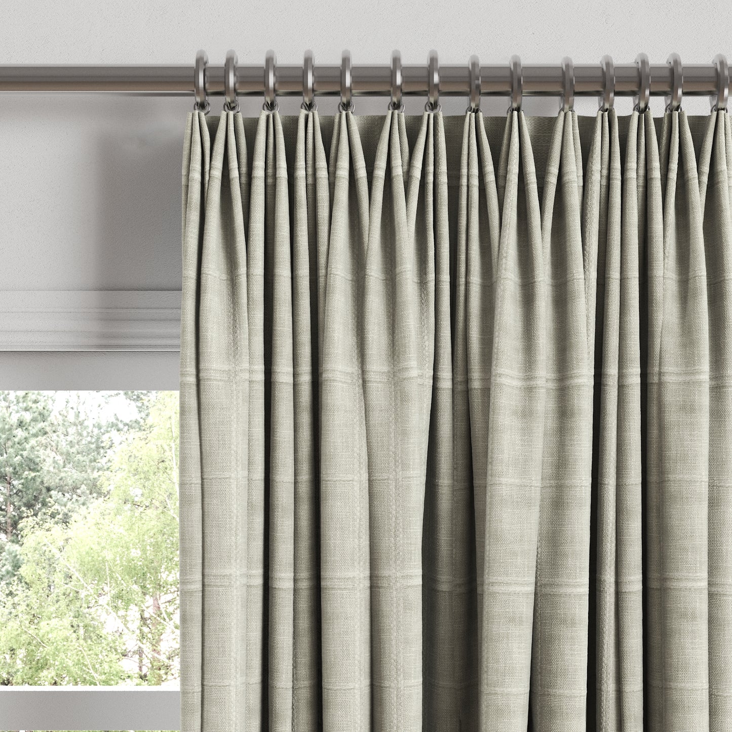 Euro Pleat Drapery in Moray - Dove