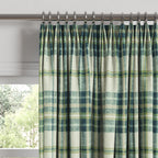 Euro Pleat Drapery in Summer Plaid - Twilight