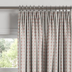 Euro Pleat Drapery in Luxe Gingham - Blush