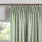 Euro Pleat Drapery in Luxe Gingham - Celery