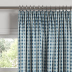 Euro Pleat Drapery in Luxe Gingham - Chambray