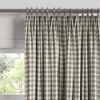 Euro Pleat Drapery in Luxe Gingham - Chocolate