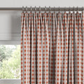 Euro Pleat Drapery in Luxe Gingham - Red