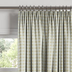 Euro Pleat Drapery in Luxe Gingham - Wheat