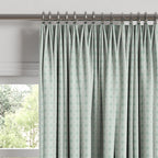 Euro Pleat Drapery in Luxe Gingham - Spa
