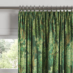 Euro Pleat Drapery in Enchanted Forest - Emerald