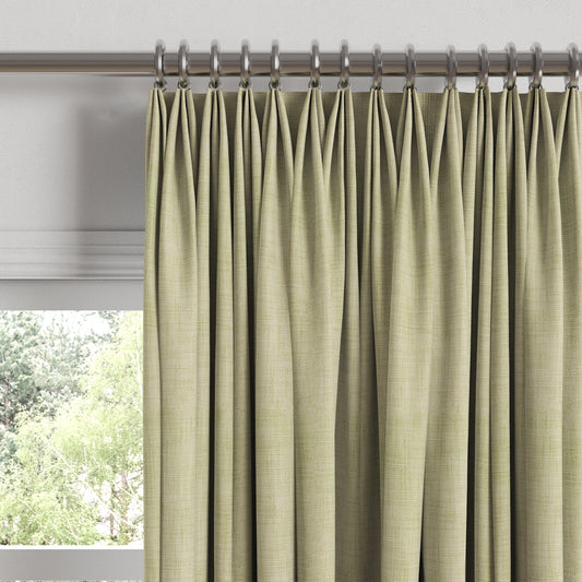 Euro Pleat Drapery in Woven Cotton - Sand