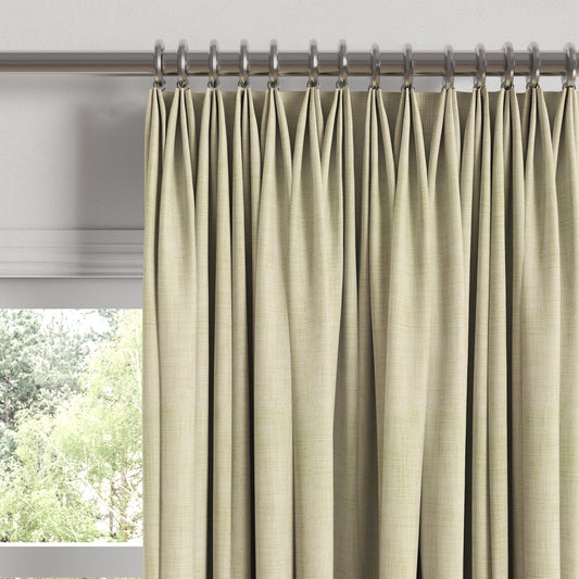 Euro Pleat Drapery in Woven Cotton - Beige
